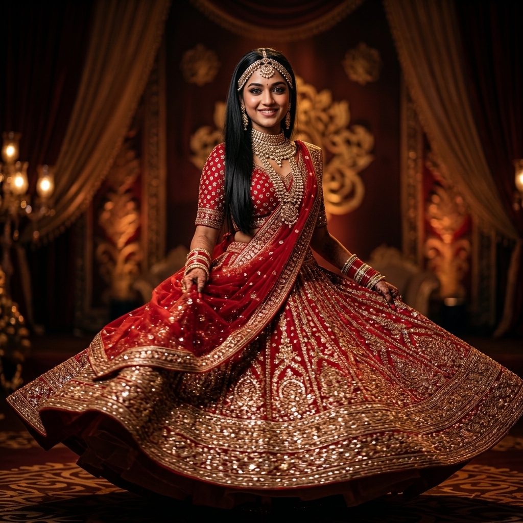 बजट में बॉलीवुड लुक — ₹5 Lakh Lehenga for ₹3500